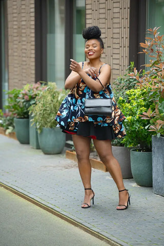 Leena Floral Flare Top Apparel & Accessories