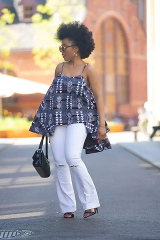 Leena Grey Flare Top Women’s Dress