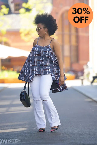 Leena Grey Flare Top Women’s Dress