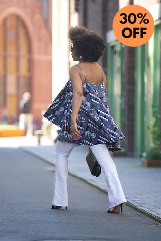 Leena Grey Flare Top Women’s Dress