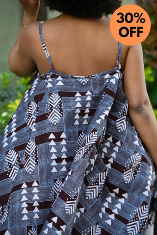 Leena Grey Flare Top Women’s Dress