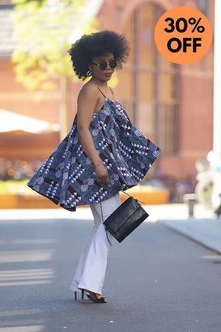 Leena Grey Flare Top Women’s Dress