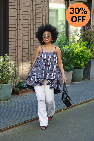 Leena Grey Flare Top Women’s Dress