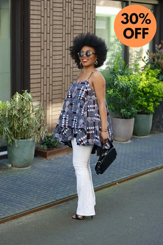 Leena Grey Flare Top Women’s Dress