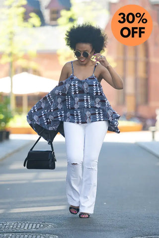 Leena Grey Flare Top Women’s Dress