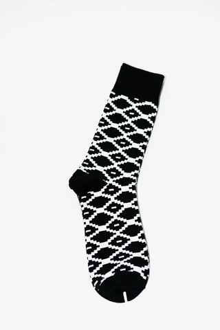 LOME BLACK AND WHITE SOCKS UK 4-8/EU 36-41