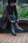 LOME BLACK AND WHITE SOCKS UK 4-8/EU 36-41