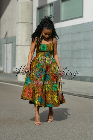 LYDIA BROWN STRAP DRESS Dresses