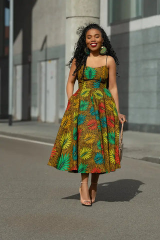 LYDIA BROWN STRAP DRESS Dresses