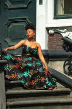 Lydia Gold Print Dress Dresses