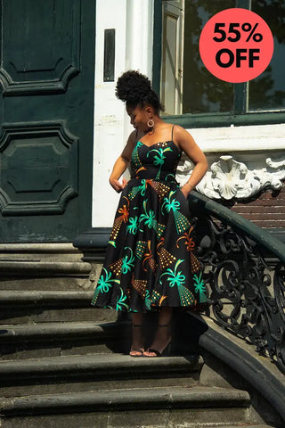 Lydia Gold Print Dress Dresses