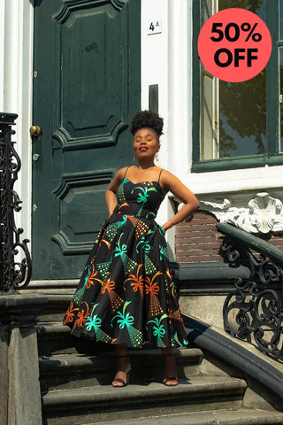 Lydia Gold Print Dress Dresses