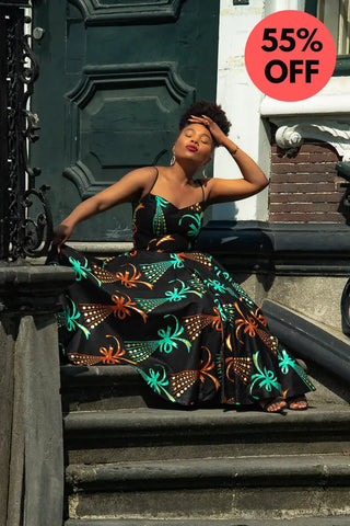 Lydia Gold Print Dress Dresses