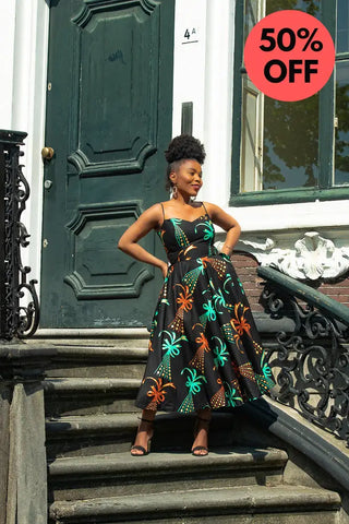 Lydia Gold Print Dress Dresses