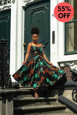 Lydia Gold Print Dress Dresses