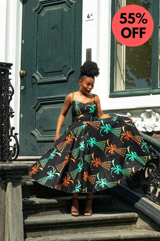 Lydia Gold Print Dress Dresses