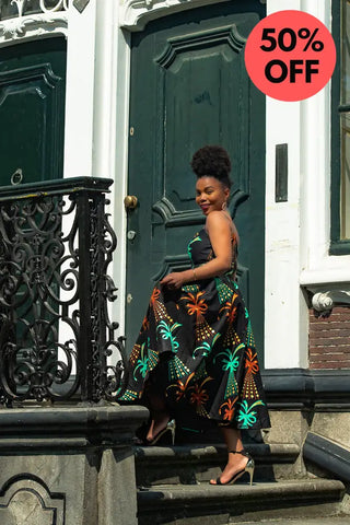 Lydia Gold Print Dress Dresses