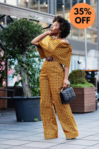 Makeda Orange Jumpsuit Women’s Dress