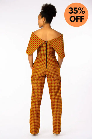 Makeda Orange Jumpsuit Women’s Dress