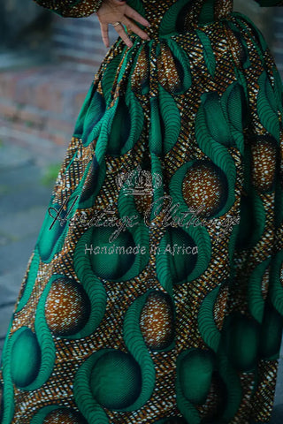 MALKIA GREEN MAXI DRESS Dresses