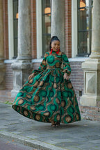 MALKIA GREEN MAXI DRESS Dresses