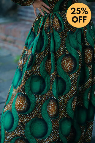 MALKIA GREEN MAXI DRESS Dresses