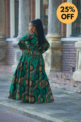 MALKIA GREEN MAXI DRESS Dresses
