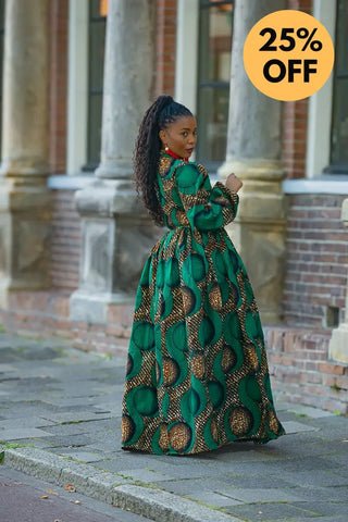 MALKIA GREEN MAXI DRESS Dresses