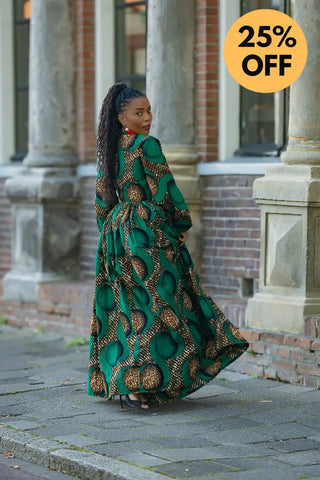 MALKIA GREEN MAXI DRESS Dresses