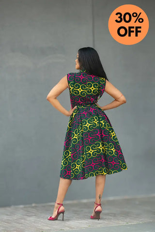 MASEGO MUTLICOLOUR MIDI DRESS Women’s Dress