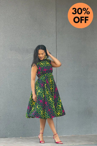 MASEGO MUTLICOLOUR MIDI DRESS Women’s Dress