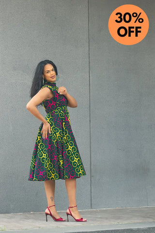 MASEGO MUTLICOLOUR MIDI DRESS Women’s Dress