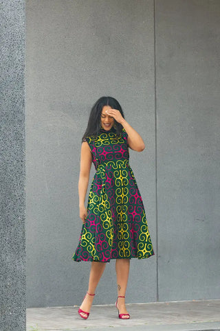 MASEGO MUTLICOLOUR MIDI DRESS Women’s Dress