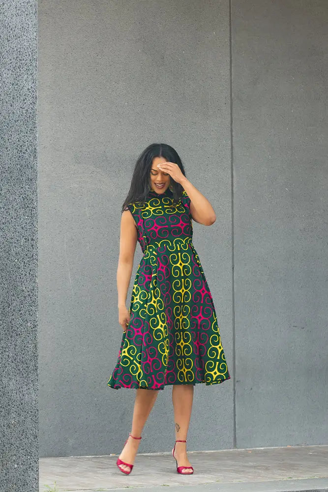 MASEGO MUTLICOLOUR MIDI DRESS Women’s Dress