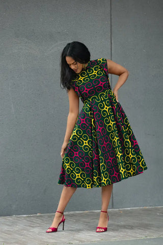 MASEGO MUTLICOLOUR MIDI DRESS Women’s Dress