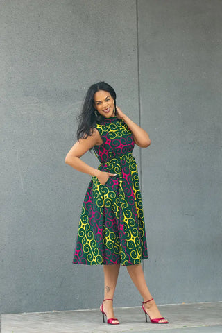 MASEGO MUTLICOLOUR MIDI DRESS Women’s Dress