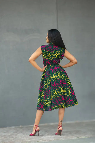 MASEGO MUTLICOLOUR MIDI DRESS Women’s Dress