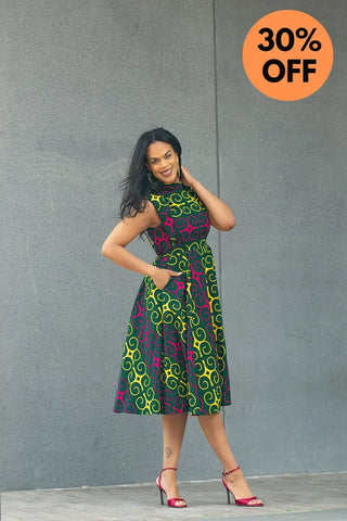 MASEGO MUTLICOLOUR MIDI DRESS Women’s Dress