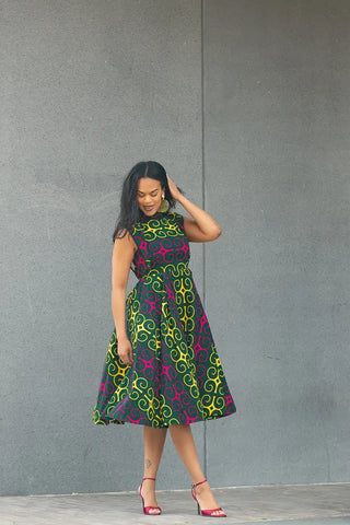 MASEGO MUTLICOLOUR MIDI DRESS Women’s Dress