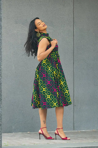 MASEGO MUTLICOLOUR MIDI DRESS Women’s Dress