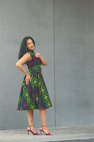 MASEGO MUTLICOLOUR MIDI DRESS Women’s Dress