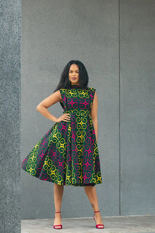 MASEGO MUTLICOLOUR MIDI DRESS Women’s Dress