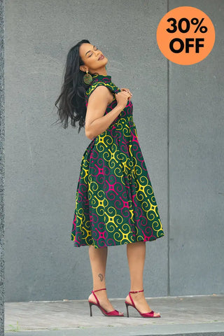 MASEGO MUTLICOLOUR MIDI DRESS Women’s Dress