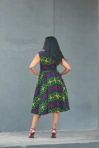 MASEGO MUTLICOLOUR MIDI DRESS Women’s Dress