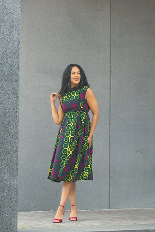 MASEGO MUTLICOLOUR MIDI DRESS Women’s Dress