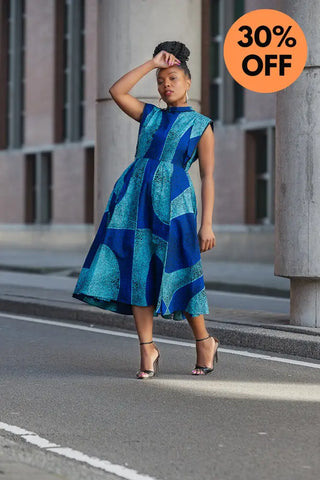 Masego Royal Blue Midi Dress