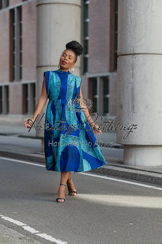 Masego Royal Blue Midi Dress