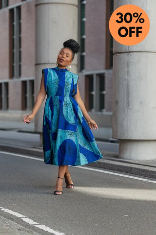 Masego Royal Blue Midi Dress
