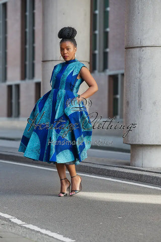 Masego Royal Blue Midi Dress