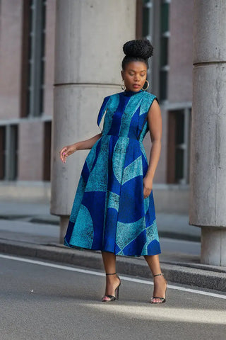 Masego Royal Blue Midi Dress